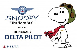 スヌーピー、デルタ航空の名誉パイロットに！ 画像