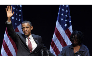 選挙資金調達でL.A.訪問のオバマ大統領を支持者のハリウッド・スターたちが歓迎 画像