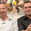 『シュレック3』　（左から）アーロン・ワーナー、クリス・ミラー監督