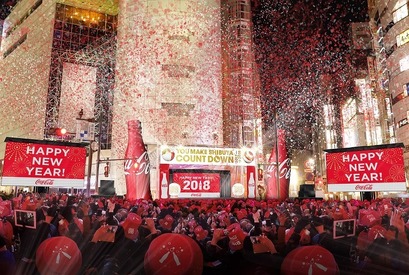 年越しはコカ・コーラで乾杯！ 渋谷109前にてカウントダウンイベント開催 画像