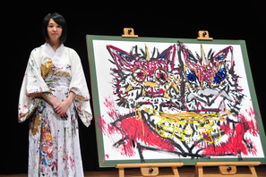 注目の現代アーティスト・小松美羽がライブペイントで『百日紅』の主人公・お栄を描写！ 画像