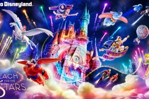 【ディズニー】新キャッスルプロジェクション「Reach for the Stars」、人気キャラクターが空を翔けるCM映像公開 画像