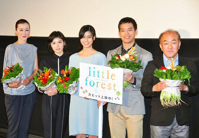 橋本愛＆三浦貴大＆松岡茉優＆温水洋一＆桐島かれん＆森淳一監督／『リトル・フォレスト 夏・秋』初日舞台挨拶