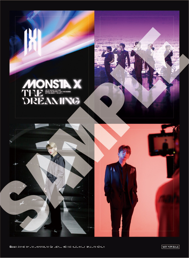 『MONSTA X：THE DREAMING』オリジナルステッカー（C）2021 STARSHIP ENTERTAINMENT Co. Ltd ALL RIGHTS RESERVED. MADE IN KOREA