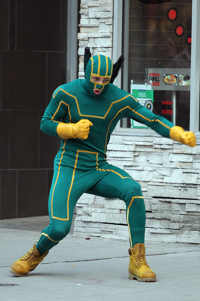 『Kick-Ass 2』撮影風景 -(C) Newscom／AFLO